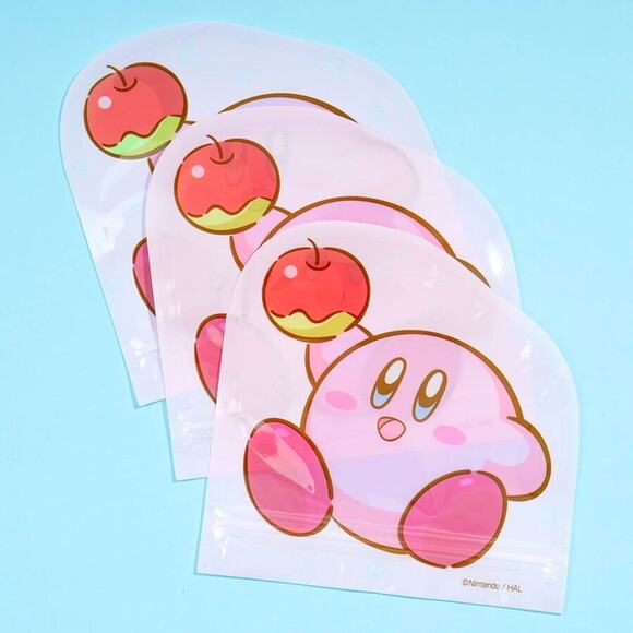 Kirby's Dream Land Fancy Zip Bag Kirby 3 Pieces Anime Pink Kawaii - Picture 1 of 2